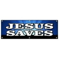 thumbnail image 1 of 72" JESUS SAVES BANNER SIGN church religious pastor bible christian message, 1 of 4