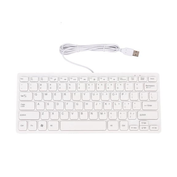 72 Key USB Corded Computer Keyboard Mini and Quiet Keys For Office and Home