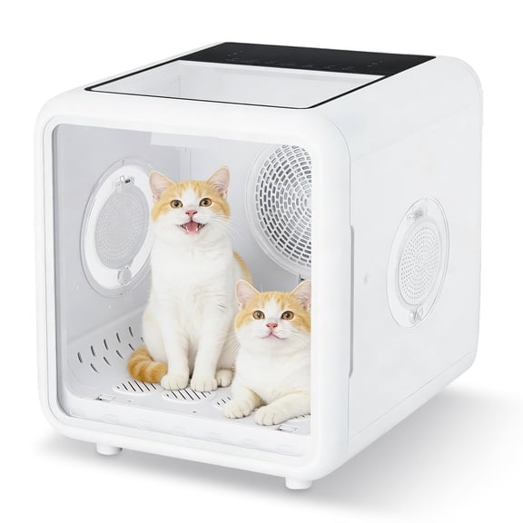 72 L Ultra-Quiet Pet Dryer Box for Cats and Small Dogs - 360 Fast Drying, NTC Smart Temperature Control  Pet Grooming Blower for Cats & Dogs