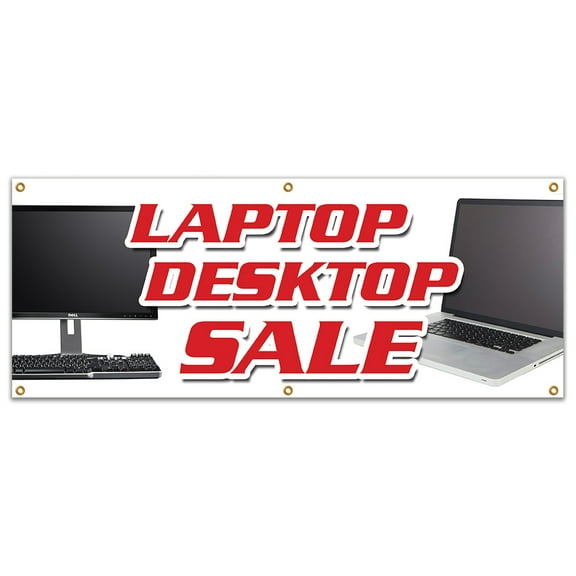 72" LAPTOP DESKTOP SALE BANNER SIGN computers netbooks notebook windows