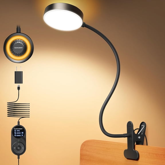 72 LED Clip on Lamp, Reading Lamp with Amber Ring& Amber Mode