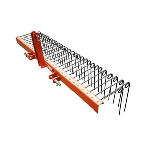 5FT Landscape Rake for Tractor,3-Point Lawn Dethatcher Attachments with ...