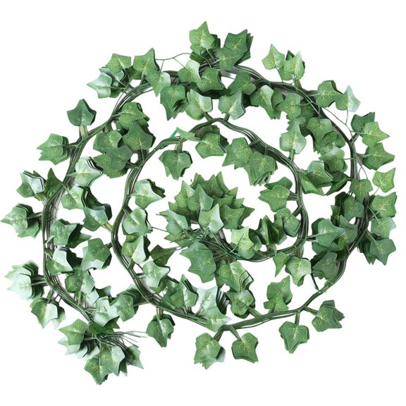 72 Leaf Artificial Ivy Vine Fake Greenery for Wall Ceiling Decor Faux Green Plants 12 Pack