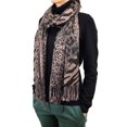 thumbnail image 1 of 72" Leopard & Zebra Print Scarf (Brown), 1 of 1