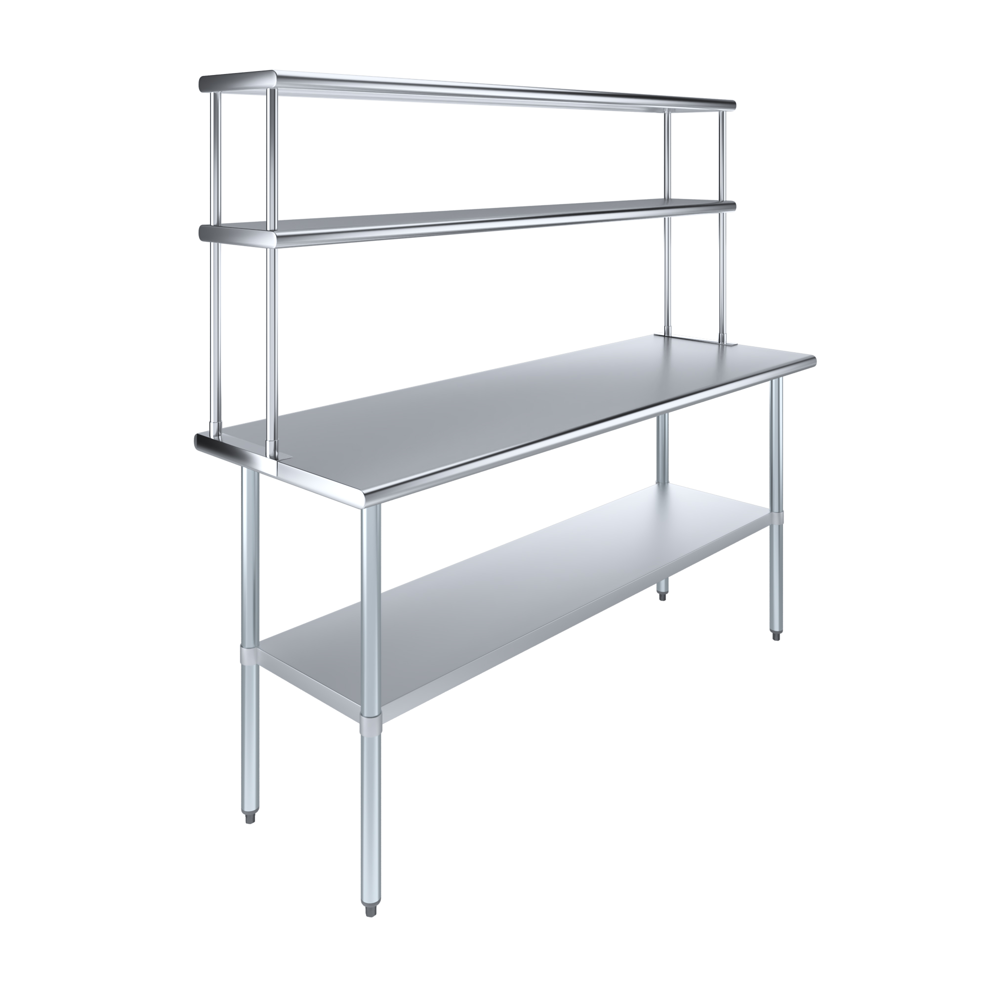 72 Long X 24 Deep Stainless Steel Work Table With 12 Wide Double 72 Long X 24 Deep Stainless Steel Work Table With 12 Wide Double