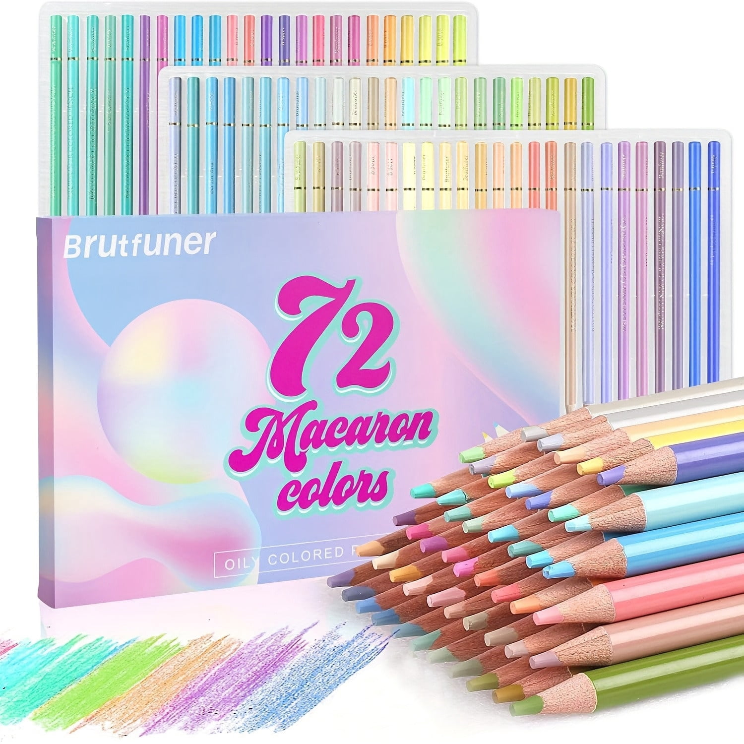 72 Macaron Colored Pencils Set, Pastel Soft Core Drawing and Sketching Pencils for Painting, Sketching, and Coloring