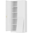 thumbnail image 1 of 72” Metal Garage Storage Cabinet, Lockable File Cabinets with 2 Doors and 4 Adjustable Shelves, Steel Tool Cabinets with Lock for Office, Home, Gym (White), 1 of 7