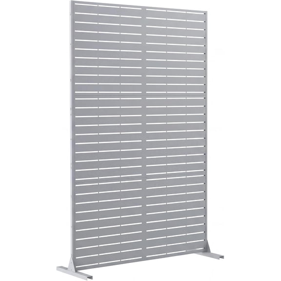 72" Metal Privacy Screen Outdoor, Heavy Duty Freestanding 3-Panel Decorative Privacy Fence with Stand, Weatherproof & Rustproof Louvered Room Divider for Patio, Garden, Balcony, Deck Black