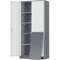 thumbnail image 1 of 72” Metal Storage Cabinet, Lockable File Cabinets with 2 Doors and 4 Adjustable Shelves, Steel Tool Cabinets with Lock for Office, Home, Gym, Grey White-Small, 1 of 9