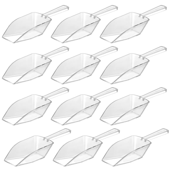 JoyServe 5.5-Inch Clear Acrylic Plastic Scoops for Ice Cream Bars and Candy Buffets, 72-Pack