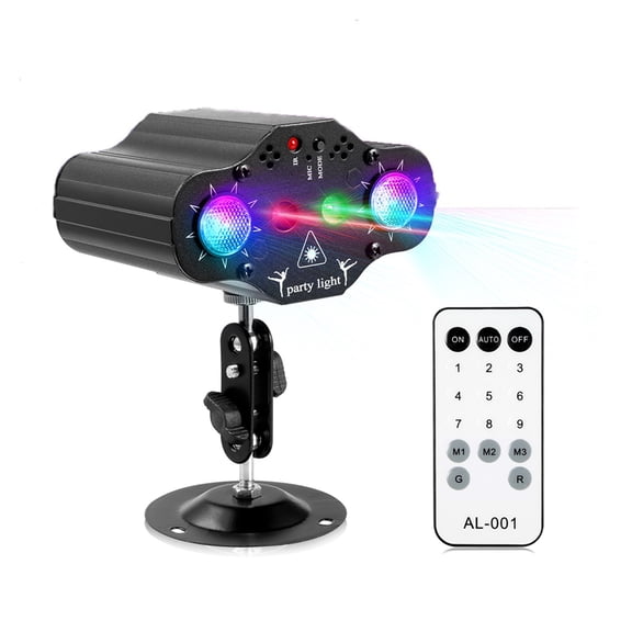 72 Mode RGB Stage DJ Disco Projector Party Voice Controlled Red Green Blue Strobe Lights Club Family Festivel Lights ,Easy to Install