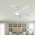 thumbnail image 1 of 72" Modern White Dimmable Ceiling Fan DC Motor Indoor 8-Blade LED Windmill Ceiling Fan with Remote, 1 of 12