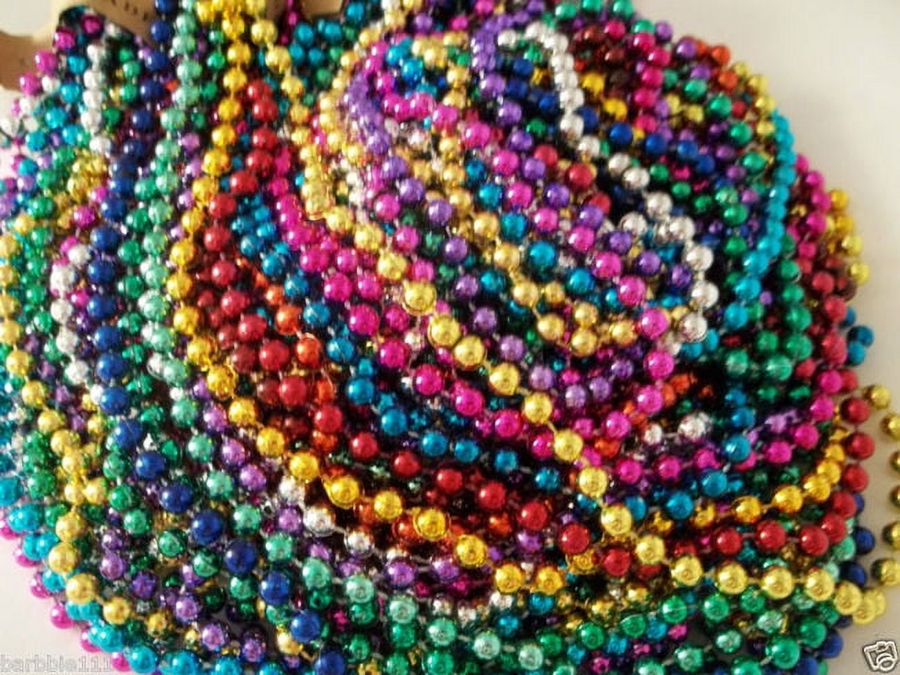 MGMB 72 Multi-Color Mardi Gras Beads Necklaces Party Favors 6 Dozen Lot