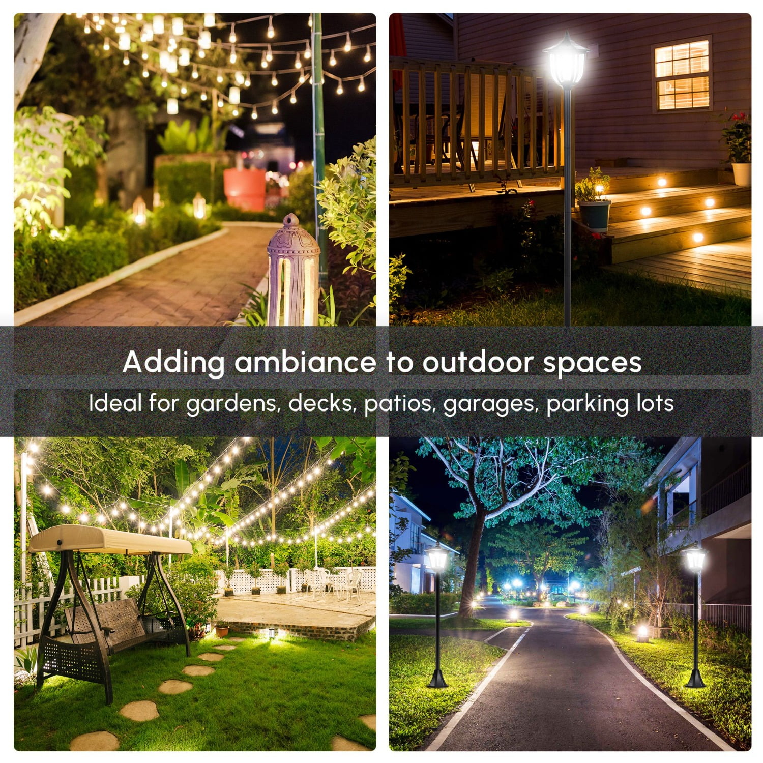 72" Outdoor Triple-Head Solar Lamp Post - IP44 Waterproof Vintage Street Light with Auto Sensor & Dimmable Switch for Backyard Garden Pathway Driveway