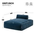 thumbnail image 1 of 72" Oversized Modular Sofa Bed, Plush Fabric, Dark Blue - Fully Compressed, No Assembly, Elderly/Pet Friendly, Spacious Foam & Spring Seating for Living Room, 1 of 13
