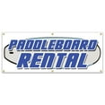 thumbnail image 1 of 72" PADDLE BOARD RENTAL BANNER SIGN paddleboard stand up rent sales boats, 1 of 4