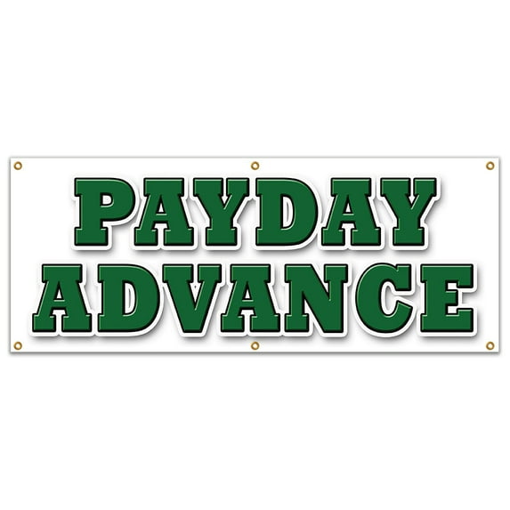 72" PAYDAY ADVANCE BANNER SIGN quick ez easy credit loans fast money title loan