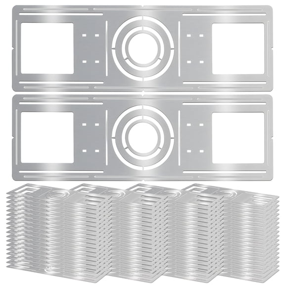 72 PCS Construction Mounting Plates Fits for 3/4/6in LED Light, Multipurpose Recessed LED Light Plate, LED Lighting Housing Kit, for Bedroom, Bathroom, Offices, Silver