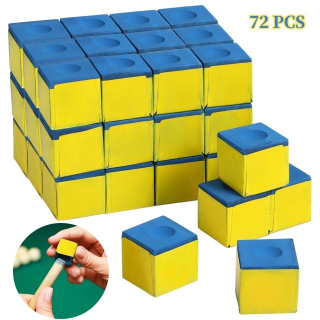 72 PCS Pool Chalks, Pool Chalk Cubes Billiard Chalk Cues, Pool Stick