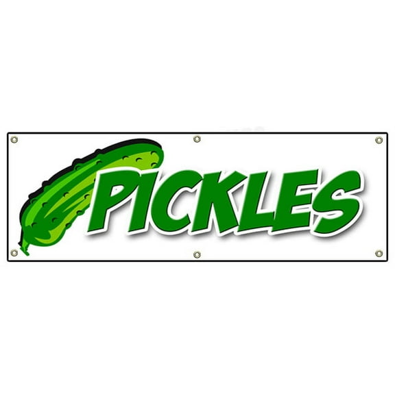 72" PICKLES BANNER SIGN sour fried dill kosher pickle