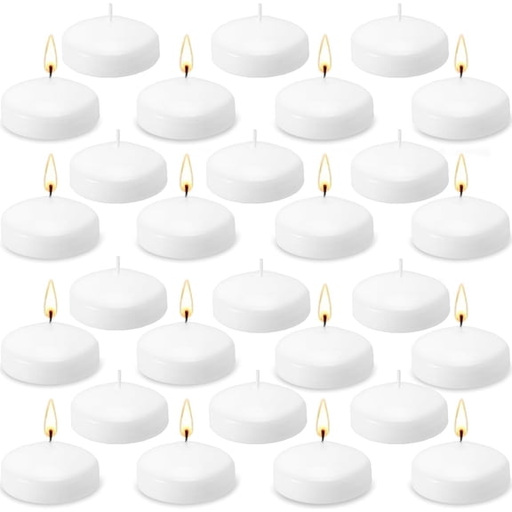 72 Pack 2-Inch Floating Candles - for Weddings and Events - White