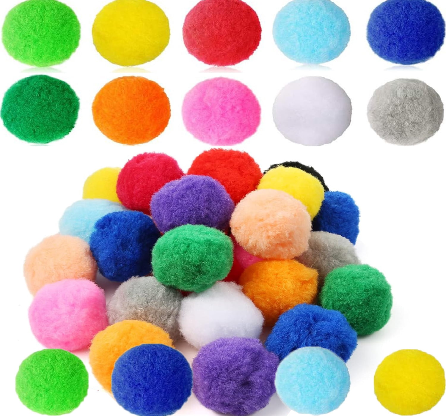 72 Pack 2 inch Pom Poms Bulk Craft Supplies,TGY DIY Craft Pom Poms for School Activities,Multicolor Pom Poms for Arts and Crafts