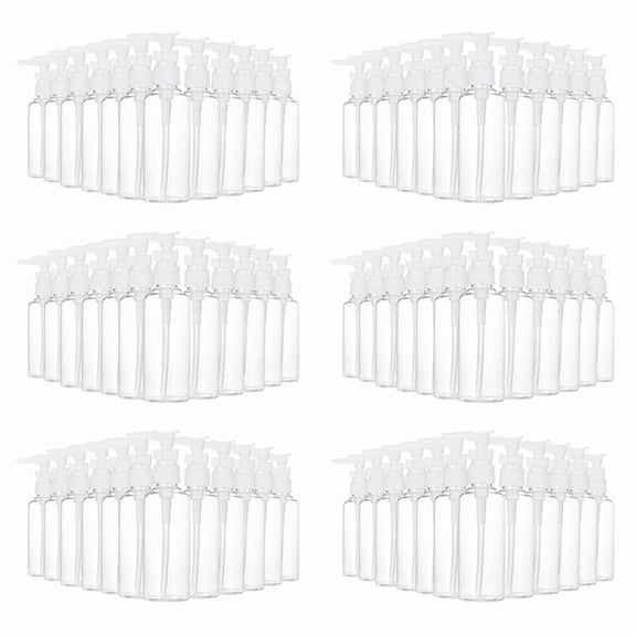 72 Pack 3.4Oz/100Ml Transparent Travel Bottles Pump Bottle Lotion Dispenser Bottle for Water, Massage Oil, Shampoo