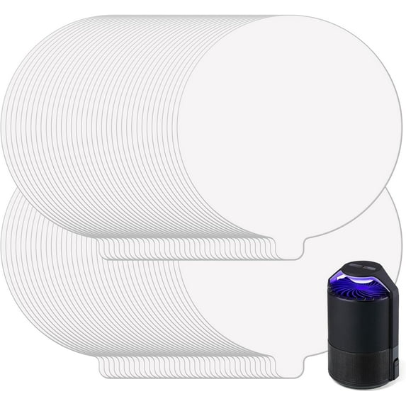 72 Pack 4.3-inch Katchy Replacement Rubber Plate, Indoor Rubber Plate Filled with Sticky Card Suitable for Indoor Insect, Fly, and Mosquito Trap, Insect Trap, and Mosquito Lamp (white-72)