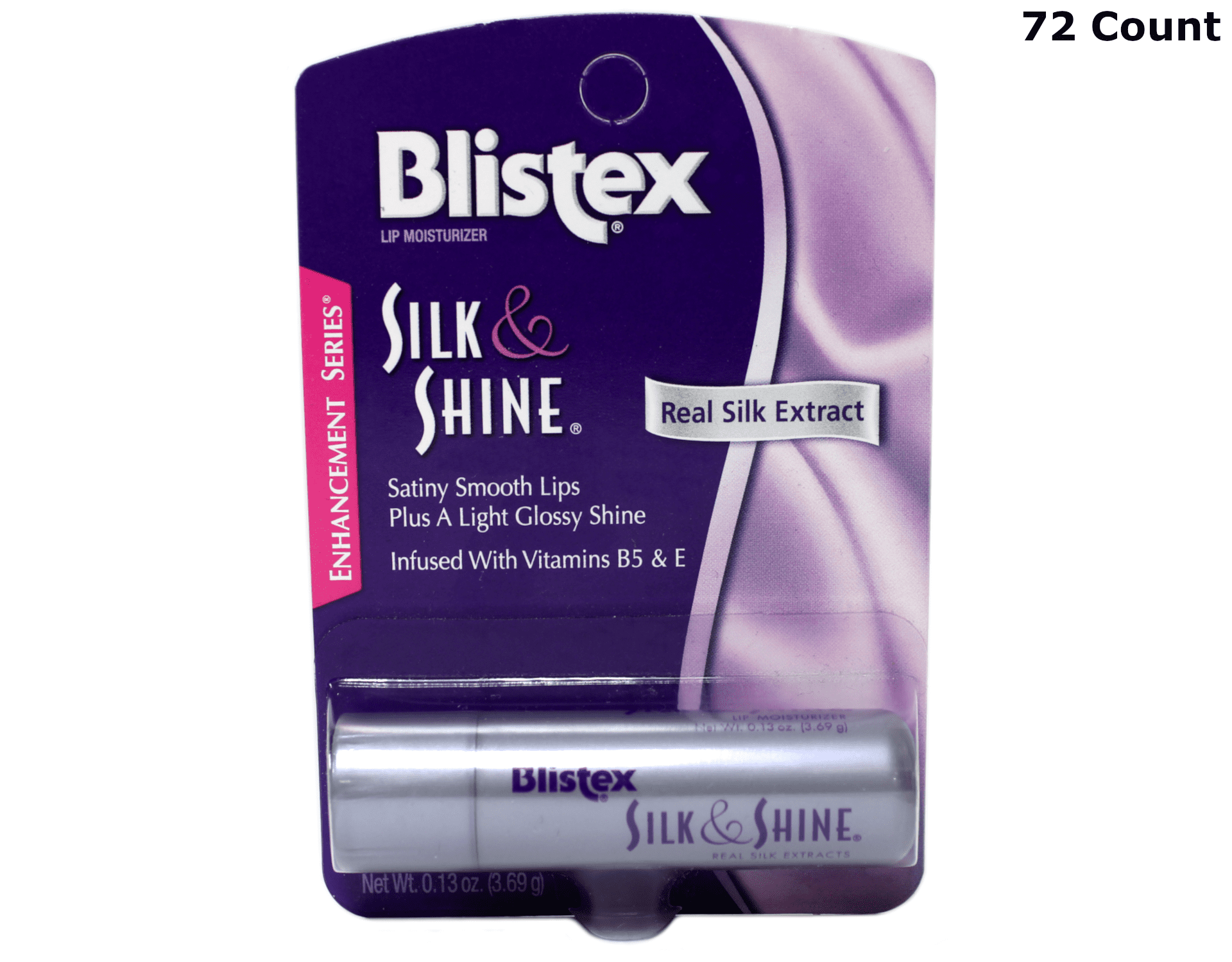 72 Pack Blistex Silk & Shine Lip Protectant Balm 0.13 Oz Each