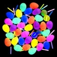 thumbnail image 1 of 72 Pack Glow in the Dark Easter Eggs with Mini Glow Sticks, 6 Colors Light-Up Eggs for Easter Egg Hunt, Basket Stuffers & Party Favors, 1 of 7