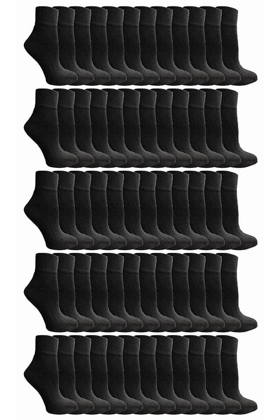 72 Pack Of Yacht & Smith Mens & Womens Ankle Wholesale Bulk Pack Athletic Sports Socks, by SOCKS'NBULK