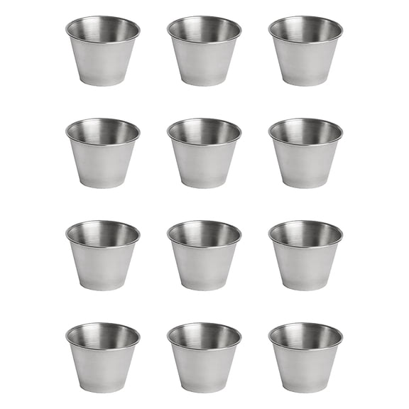 72 Pack Stainless Steel Condiment Sauce Cups,Commercial Grade Dipping Sauce Cups,Ramekin Condiment Cups Portion Cups
