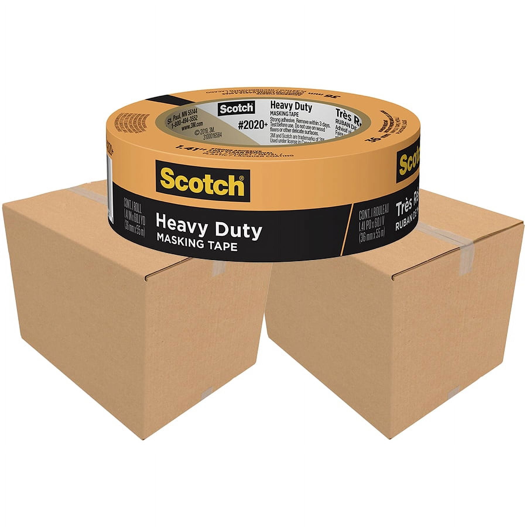 72‐Pack of 1.41" x 60 yds 3M 2020+‐36AP Orange Scotch Heavy Duty Masking Tape