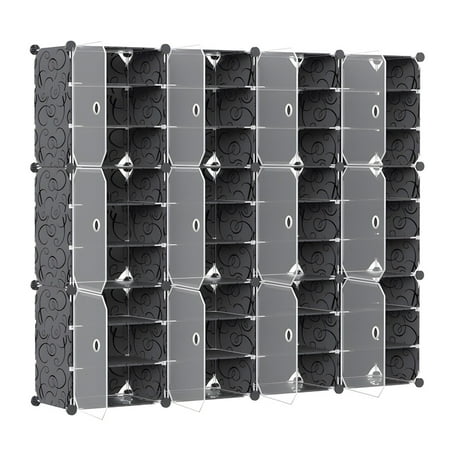 72 Pair Floor Standing Shoe Storage Cabinet - Shoe Shelf Rack Organizer Stackable Shoe Cabinet Boots Holder