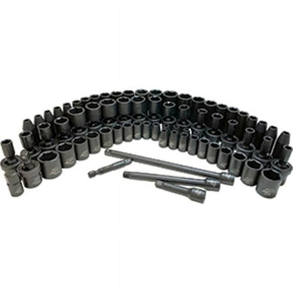 ATD Tools 2275 72-Pc. 1/4” Drive 6 Point SAE & Metric Standard & Deep Impact Socket Set ATD-2275