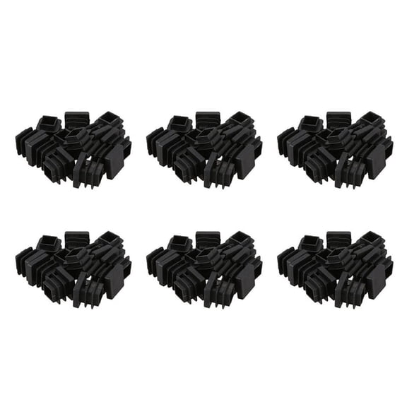 72 Pcs 15mm x 15mm Plastic Square Caps Tube Pipe Inserts End Blanking