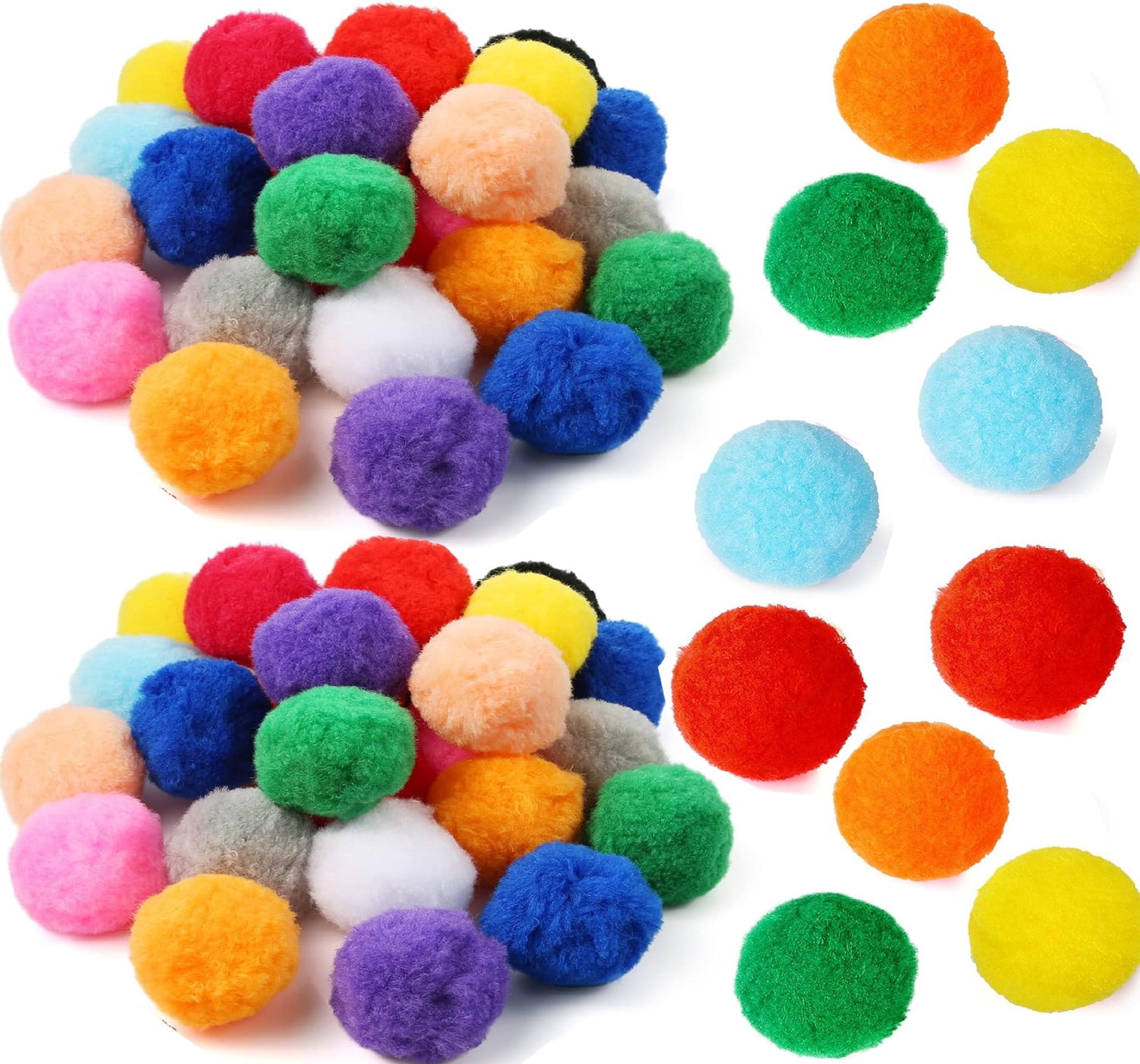 72 Pcs 2 Inch Soft and Fluffy Craft Pom Pom, Multicolor Pom Poms Balls, Craft Supplies Pompoms for Arts and Crafts for DIY Creative Crafts Decorations