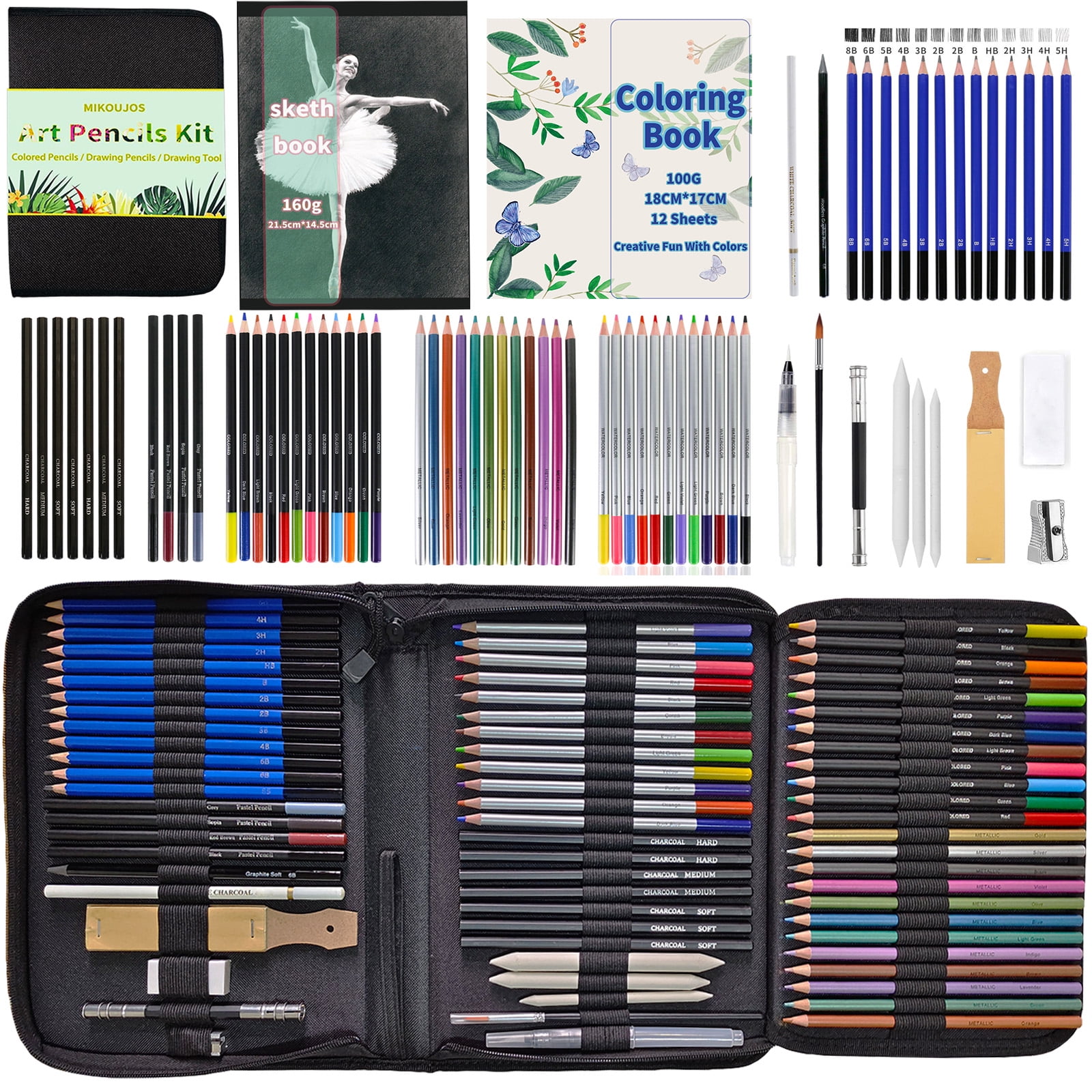 Art Supplies for Adults Kids, 81-Pack Pro Art Kit School Drawing Supplies  Pencil Set, Sketch Book, Sketching Pencils Kits, Graphite Pencils, Charcoal  Pencils, Watercolor Metallic Sketch Art Pencils - Yahoo Shopping