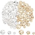 thumbnail image 1 of 72 Pcs Brass Spacer Beads 6 Styles Gold and Silver Disc Spacer Beads 4/6/8mm Wavy Disc Beads for Jewelry Making DIY Craft Bracelet Necklace Hole Diameter: 1.2mm, 1 of 6
