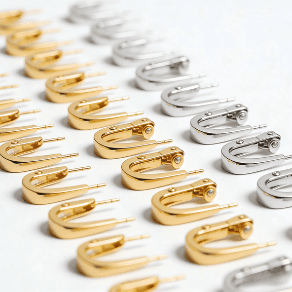 72 Pcs Bulk Clip-On Earring Findings, Mixed Color Ear Clips for Non-Pierced Ears
