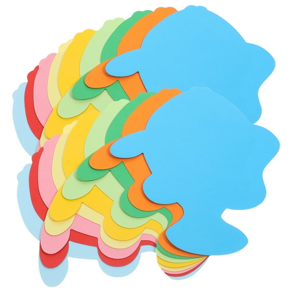 72 Pcs Colorful Fish Paper-cut Children's Reward Holiday Decoration Card Ornament School Wall Cutouts Office