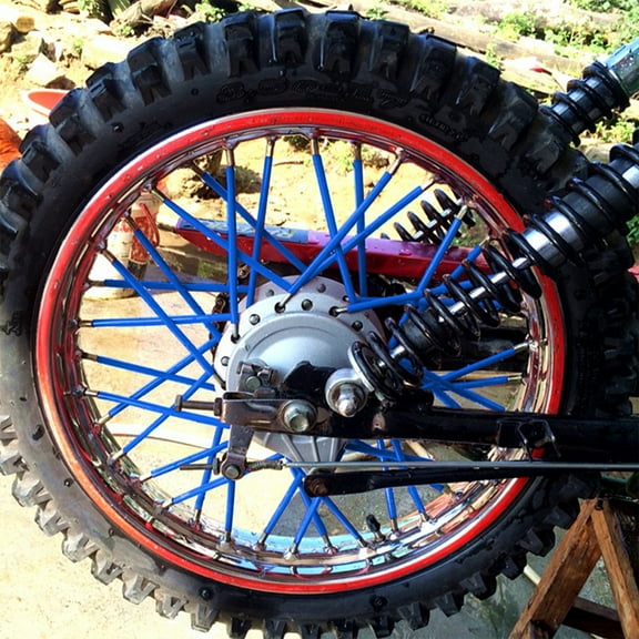 72 Pcs Colorful Wheel Spoke Decorations Set, DIY Plastic Spoke Sleeves for Bike and Motorcycle, Easy No-Tool Installation for Custom Wheel Design, Cool Customization Gift for Vehicle Enthusiasts