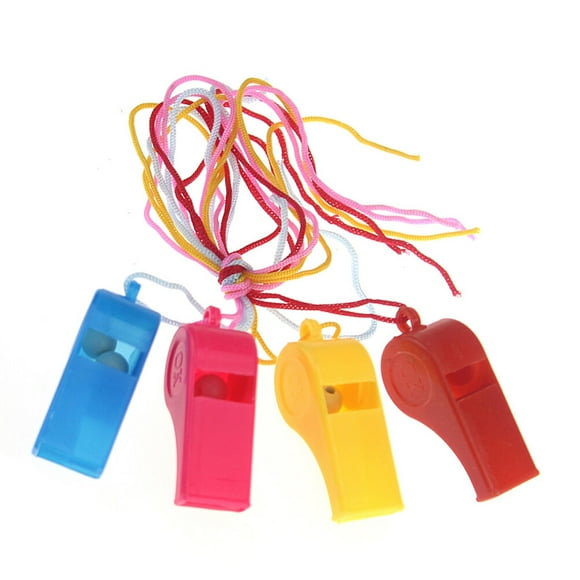 FRCOLOR 72 Pcs Loud ABS Camping Whistles for Kids and Adults to Blow in Outdoor Sports with Assorted Color