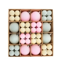 72 Pcs Flocked Christmas Balls Multicolor Shatterproof Christmas Tree Ball Ornaments Xmas Decorations Bulbs for Xmas Tree Holiday Wedding Party Decor