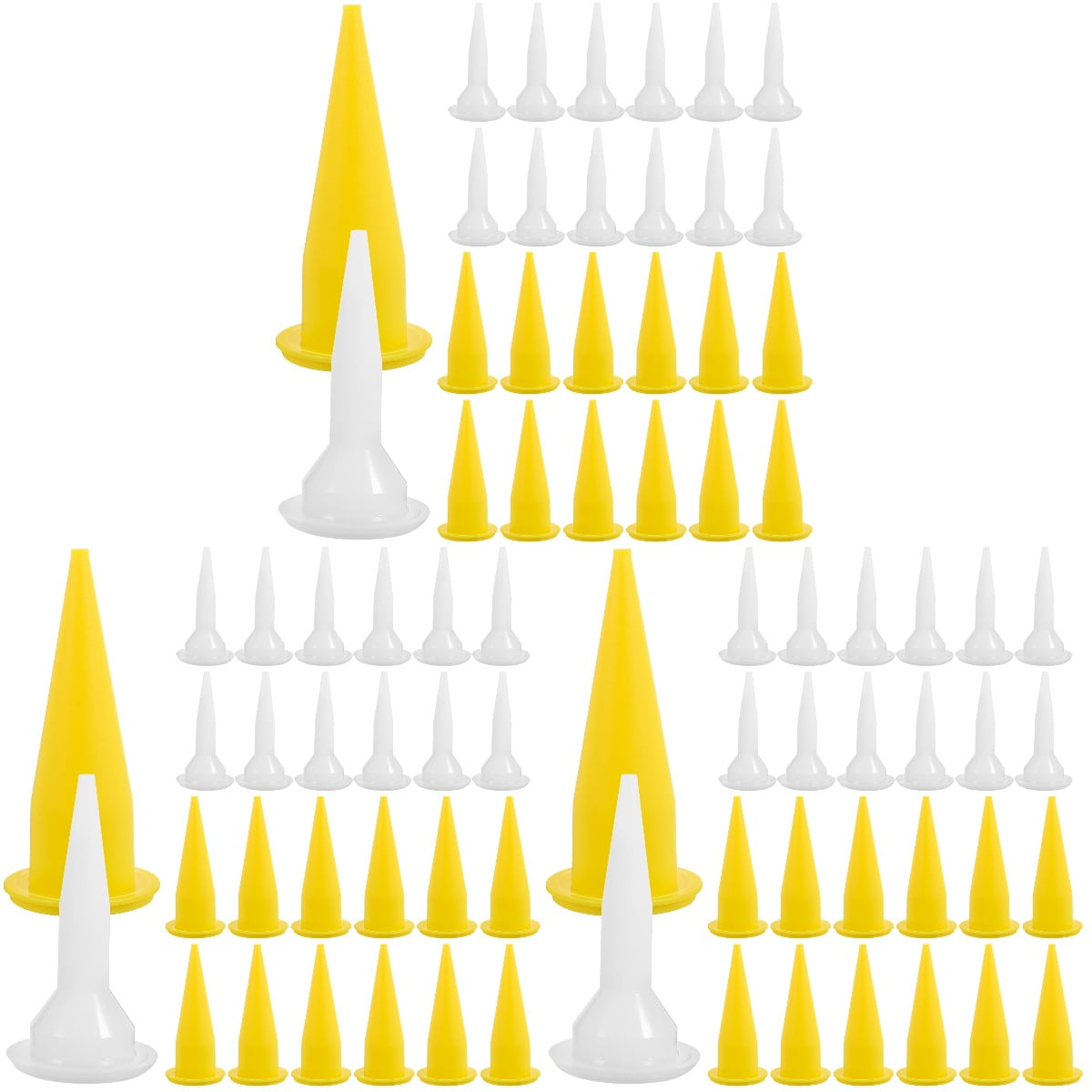 72 Pcs Glue Nozzle Set Bathroom Caulk Tips Tool Tools Soft Rubber Pe or