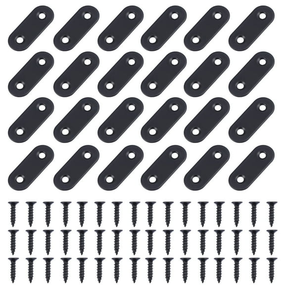72 Pcs Heavy-duty Bracket Joint Adjustable Truss Plates Black