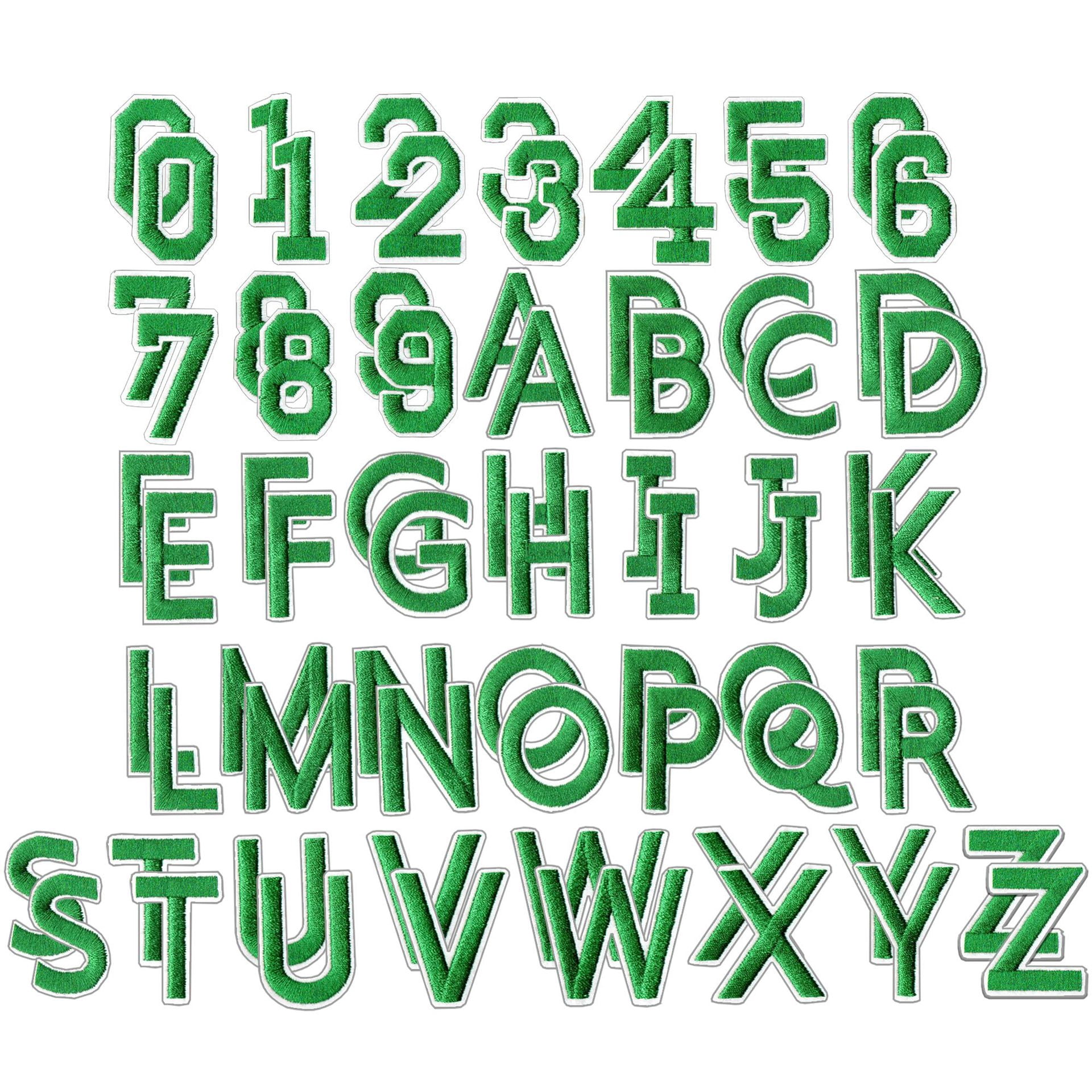 72 Pcs Iron On Letters and Numbers Patches for Clothes, 1.5