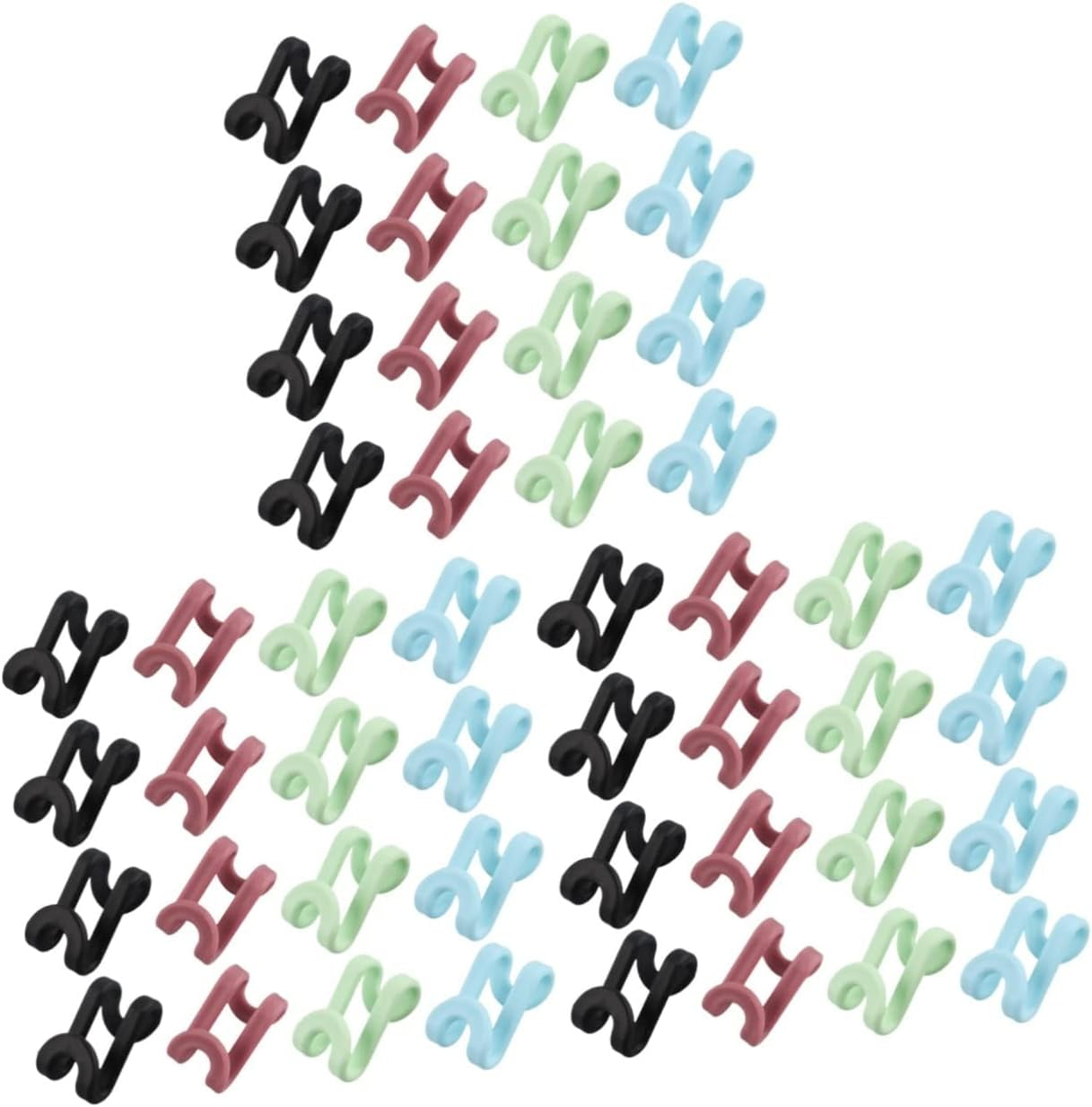 72 Pcs Mini Clothes Rack Coat Hook Clothes Hanger Connector Hooks Coat ...