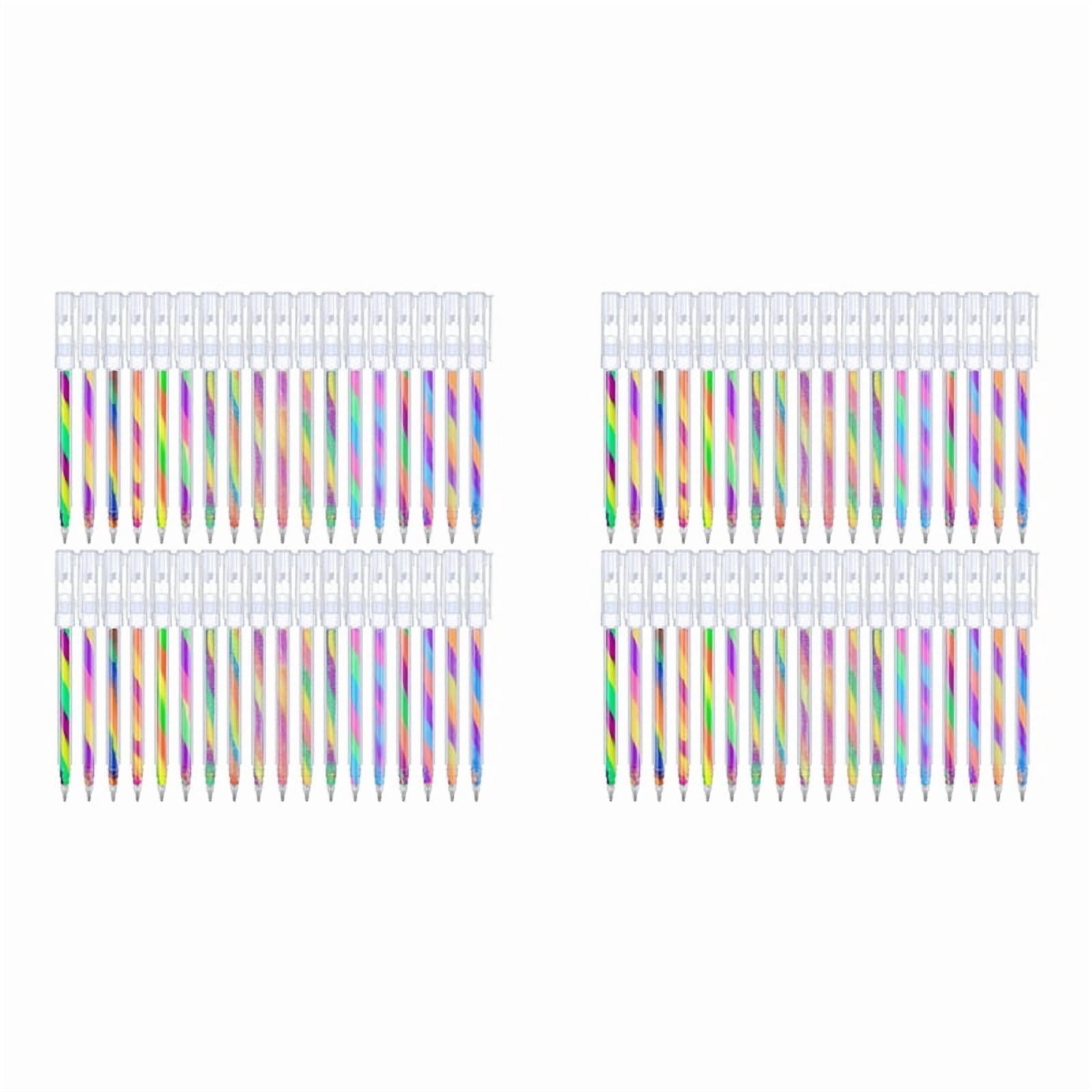 72 Pcs Rainbow Gel Pens Color Changing Glitter Neon Gel Pens Rainbow Pens for Adult Coloring Book