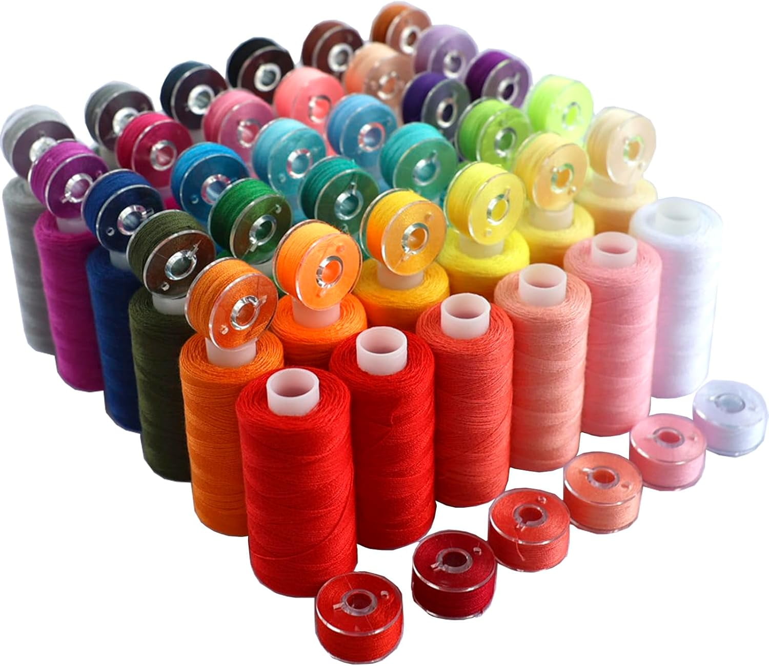 72 Pcs Sewing Thread Assortment 36 Color Machine Bobbins Polyester 400 Yards Spool